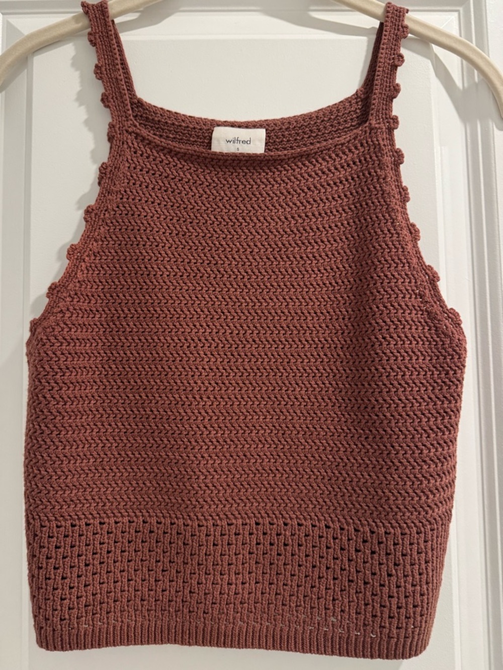 Wilfred by Aritzia Crochet Knit Top